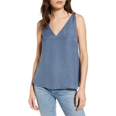 Chelsea28 Cross Back Jacquard Camisole, Blue