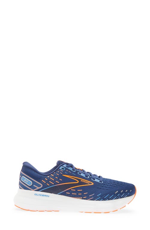 Brooks Men's Glycerin Gts 20 Running Shoes In Blue Depths/palace Blue/ Orange In Blue Depths/palace/orange