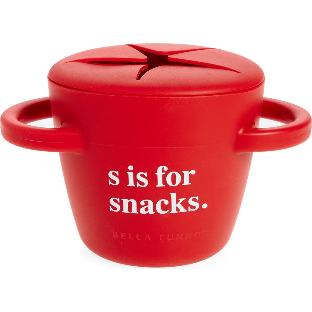 Bella Tunno S is for Snacks Happy Snacker Cup & Lid in Red 