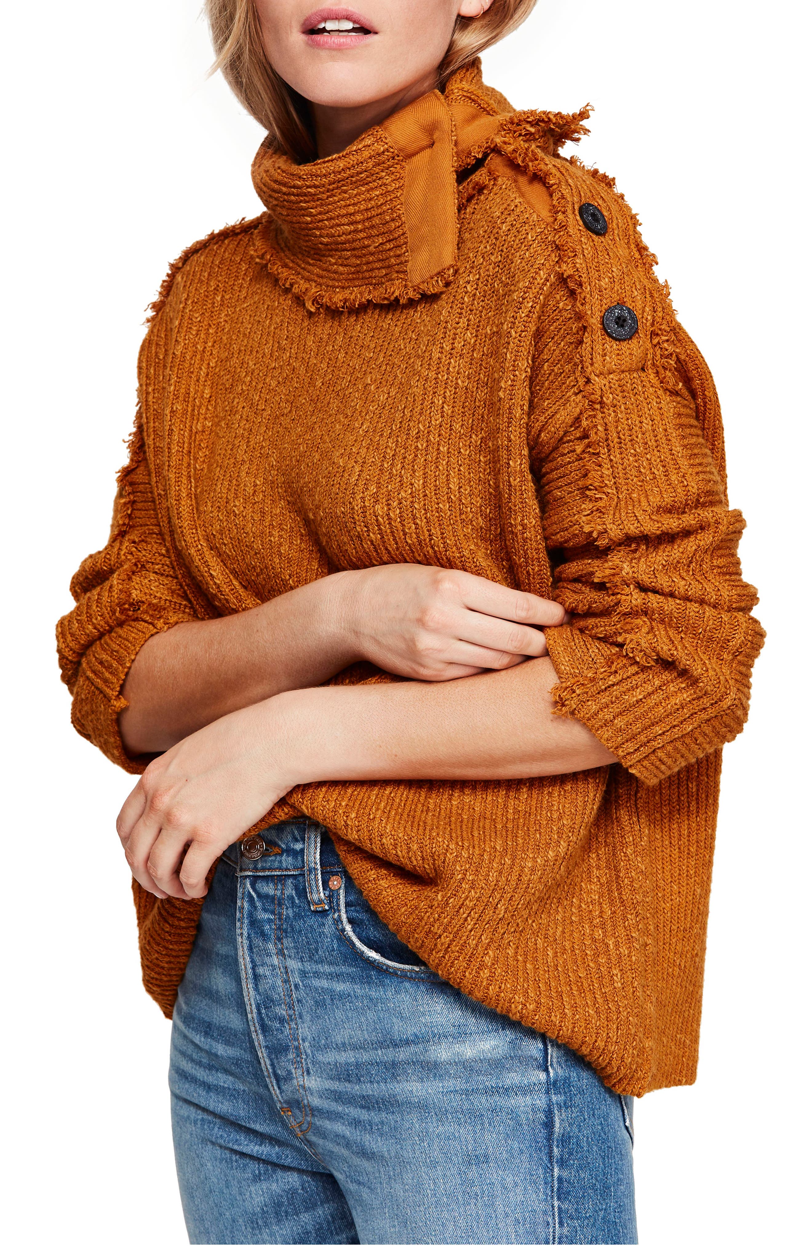 free people turtleneck tunic sweatshirt