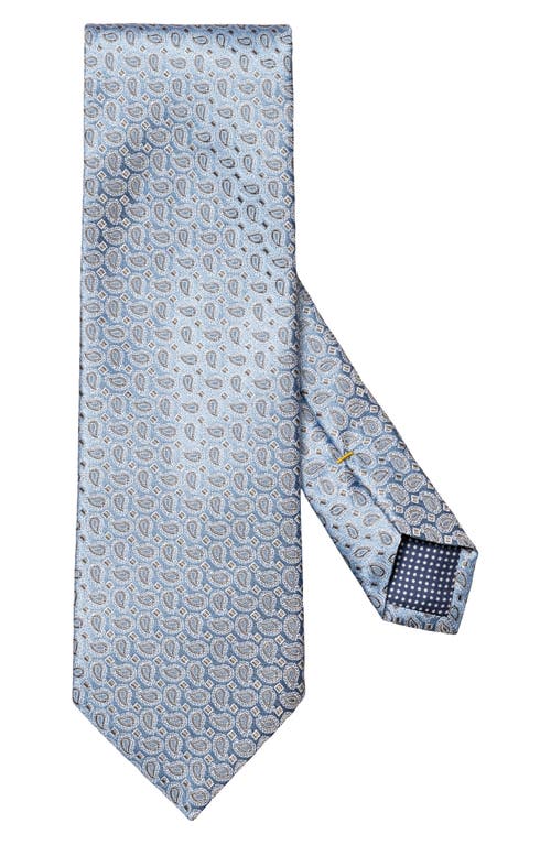 Shop Eton Micropaisley Silk Tie In Lt/pastel Blue