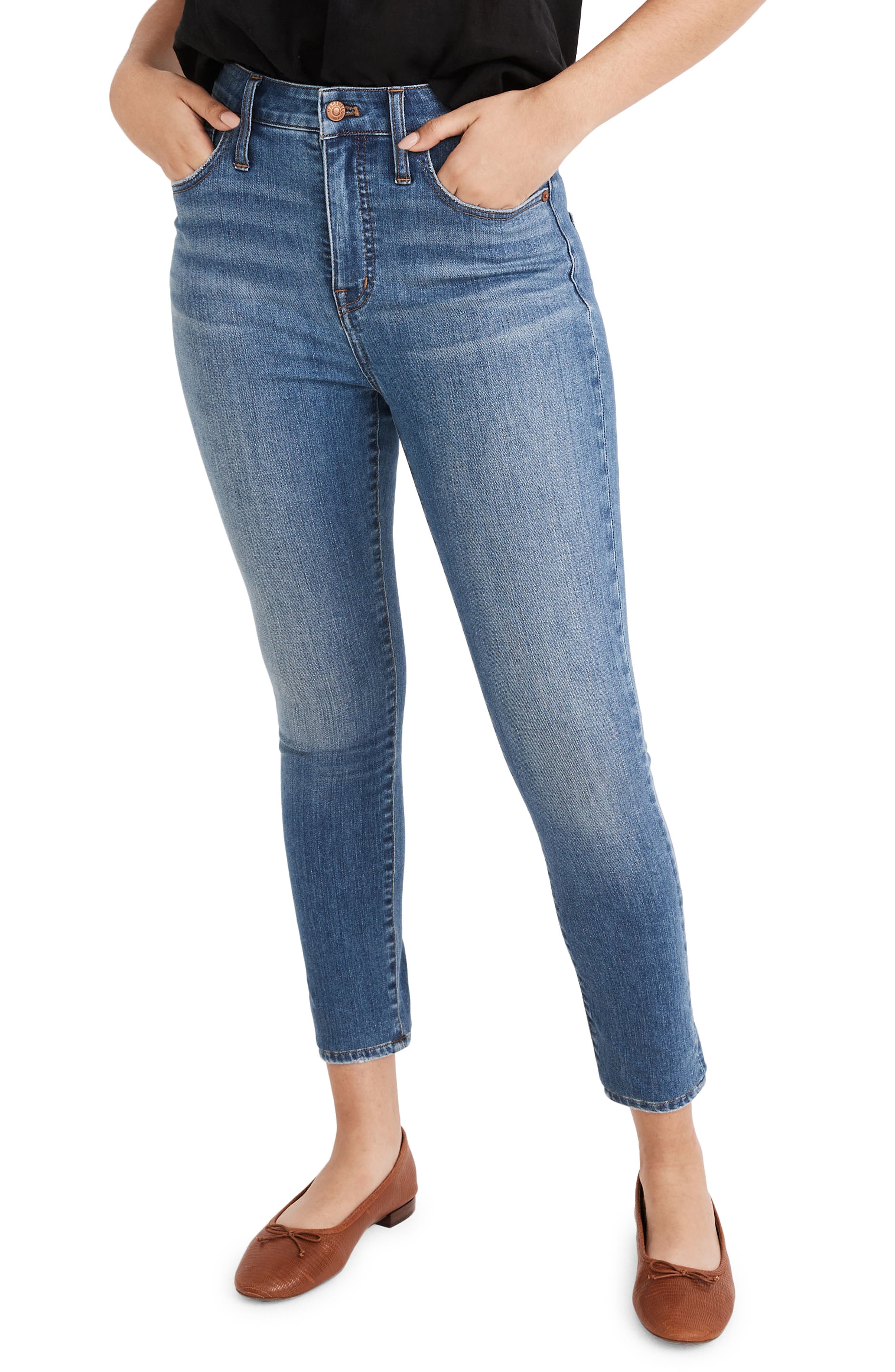 MADEWELL Curvy High Rise Waist Crop Skinny Jeans, popular Cropped, Size 28 Waist, NWT