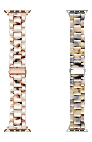 The Posh Tech Assorted 2-pack Resin Apple Watch® Watchbands In Gold