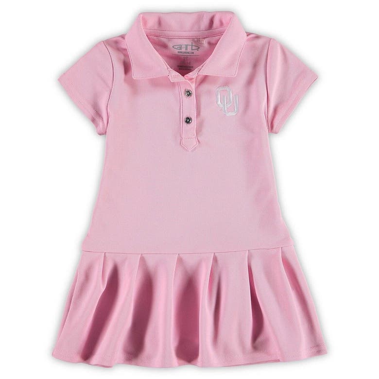 Garb Kids' Girls Toddler  Pink Oklahoma Sooners Caroline Cap Sleeve Polo Dress