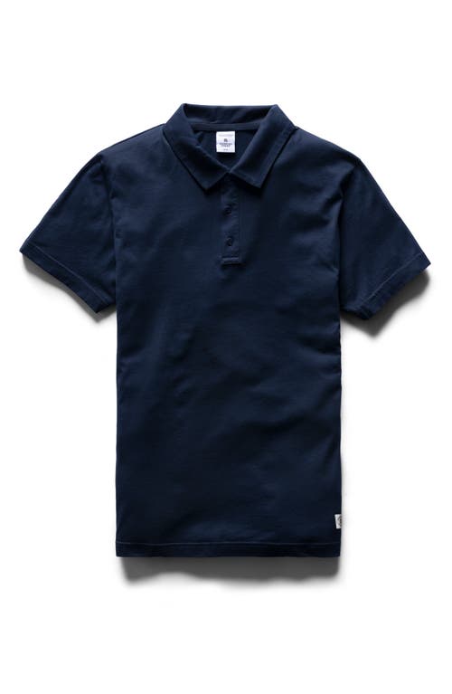 Shop Reigning Champ Solid Jersey Polo In Navy