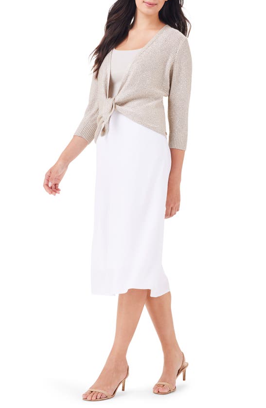 Shop Nic + Zoe Nic+zoe Rumba Organic Linen Blend A-line Skirt In Paper White