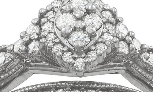 Fzn Diamond Bridal Ring Set In Silver