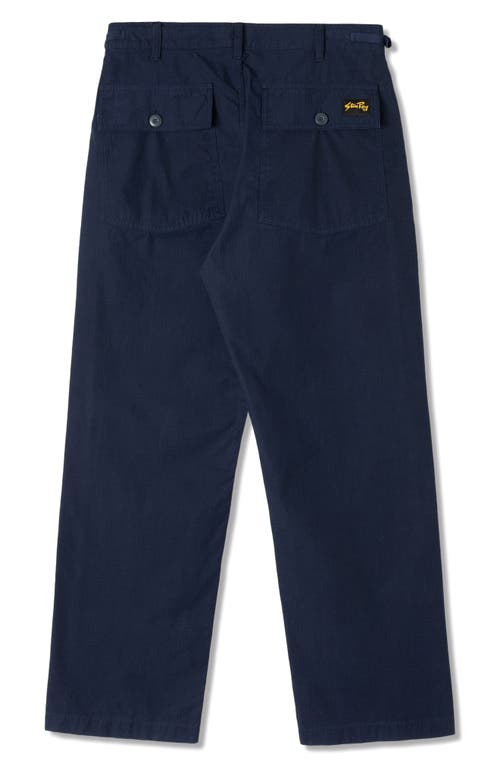 Shop Stan Ray K Straight Leg Pants In Navy Ripstop