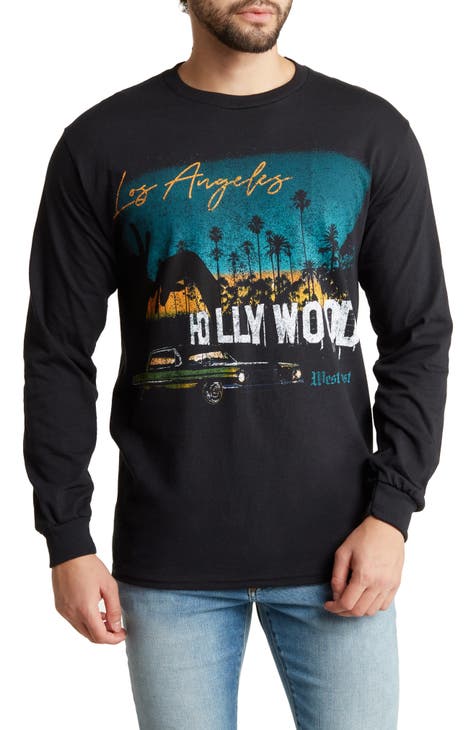 Hollywood Sign Cotton Graphic Sweatshirt