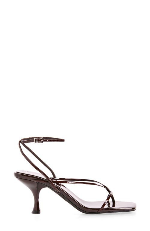 Jeffrey Campbell Fluxx Sandal In Brown Patent