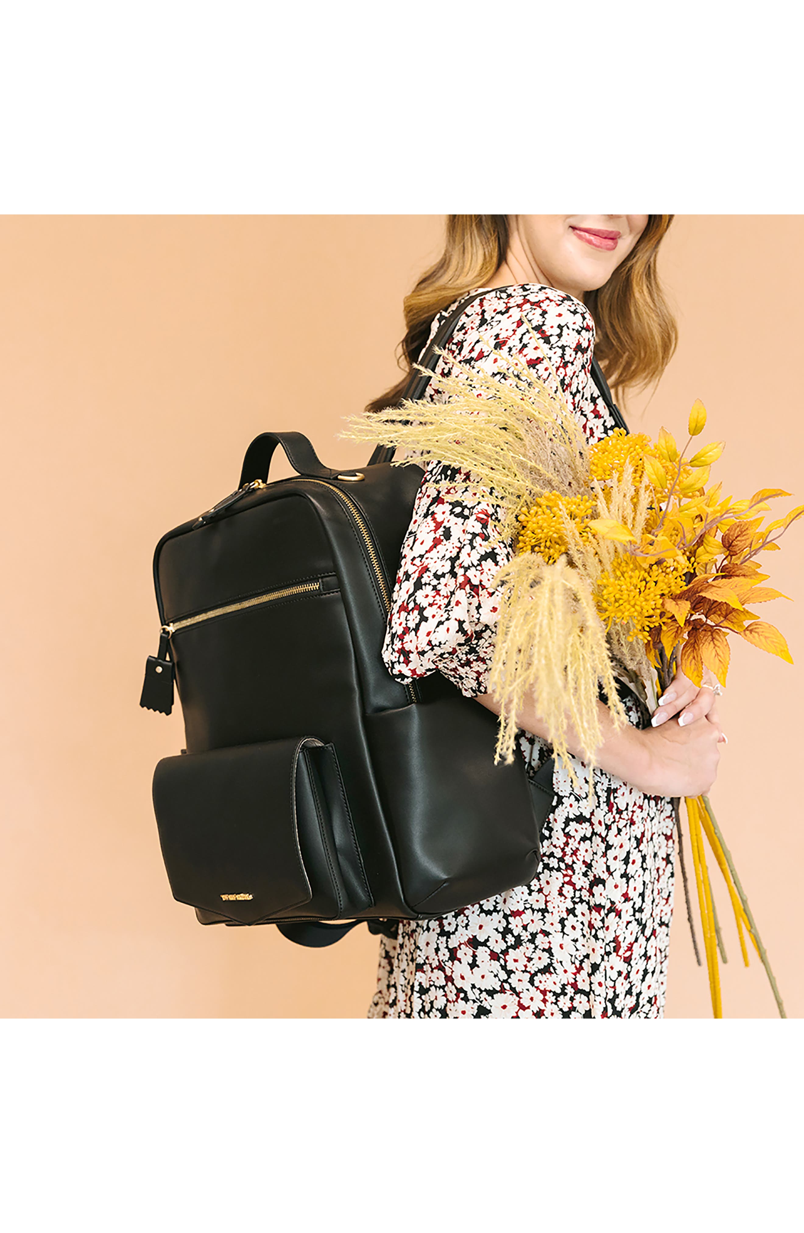 TWELVElittle PeekABoo Faux Leather Diaper Backpack Nordstrom