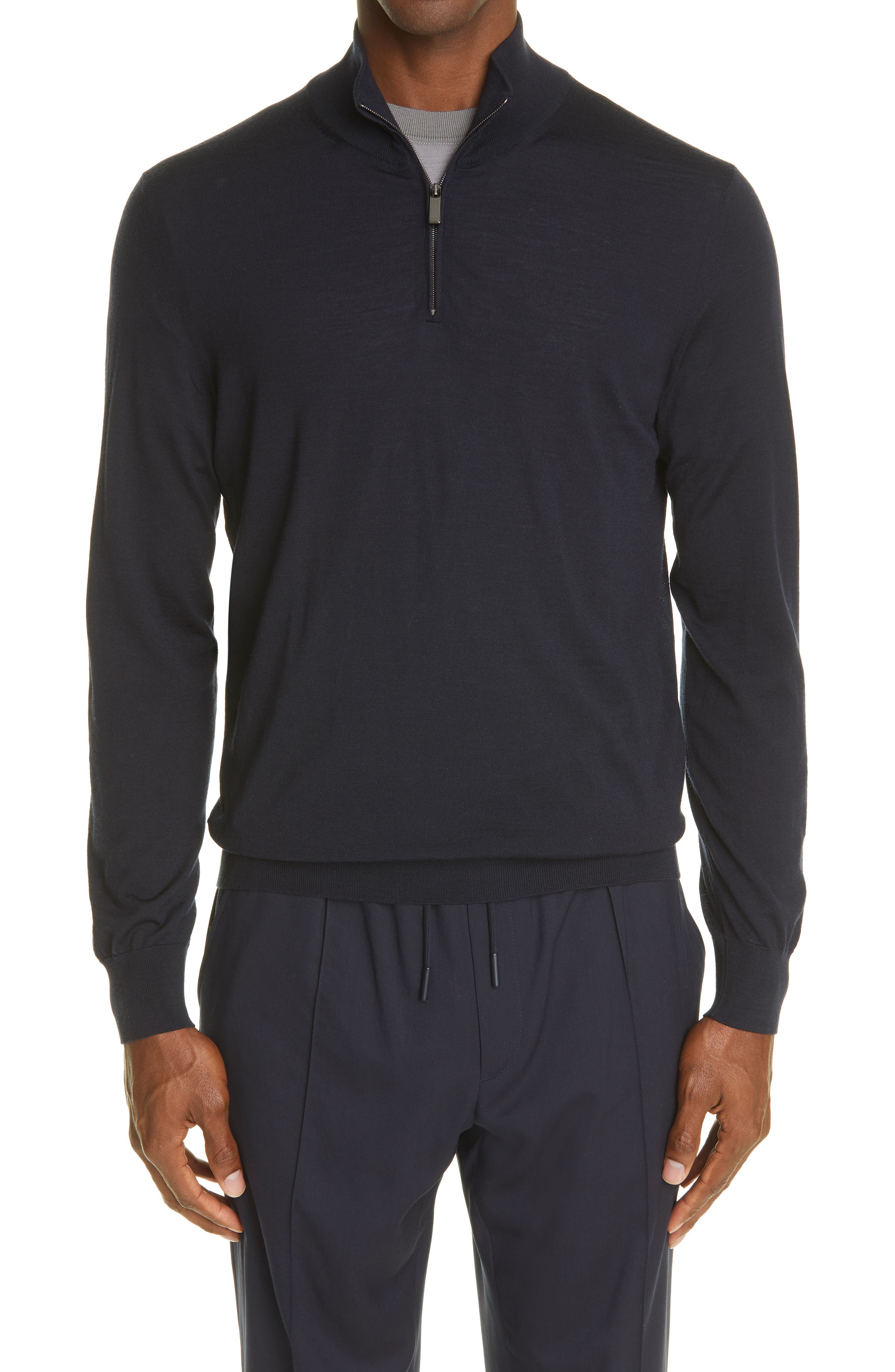 quarter zip wool sweater