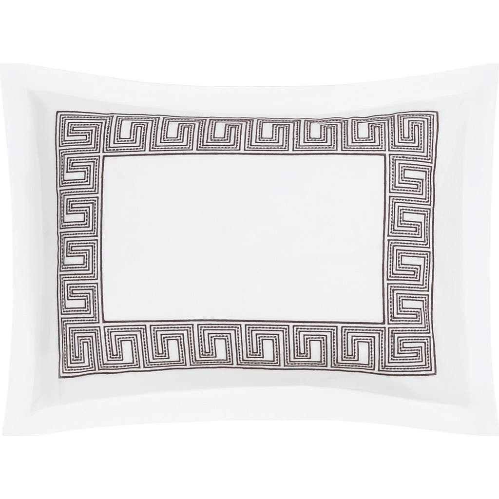 Matouk Ophelia Percale Boudoir Sham In Mocha