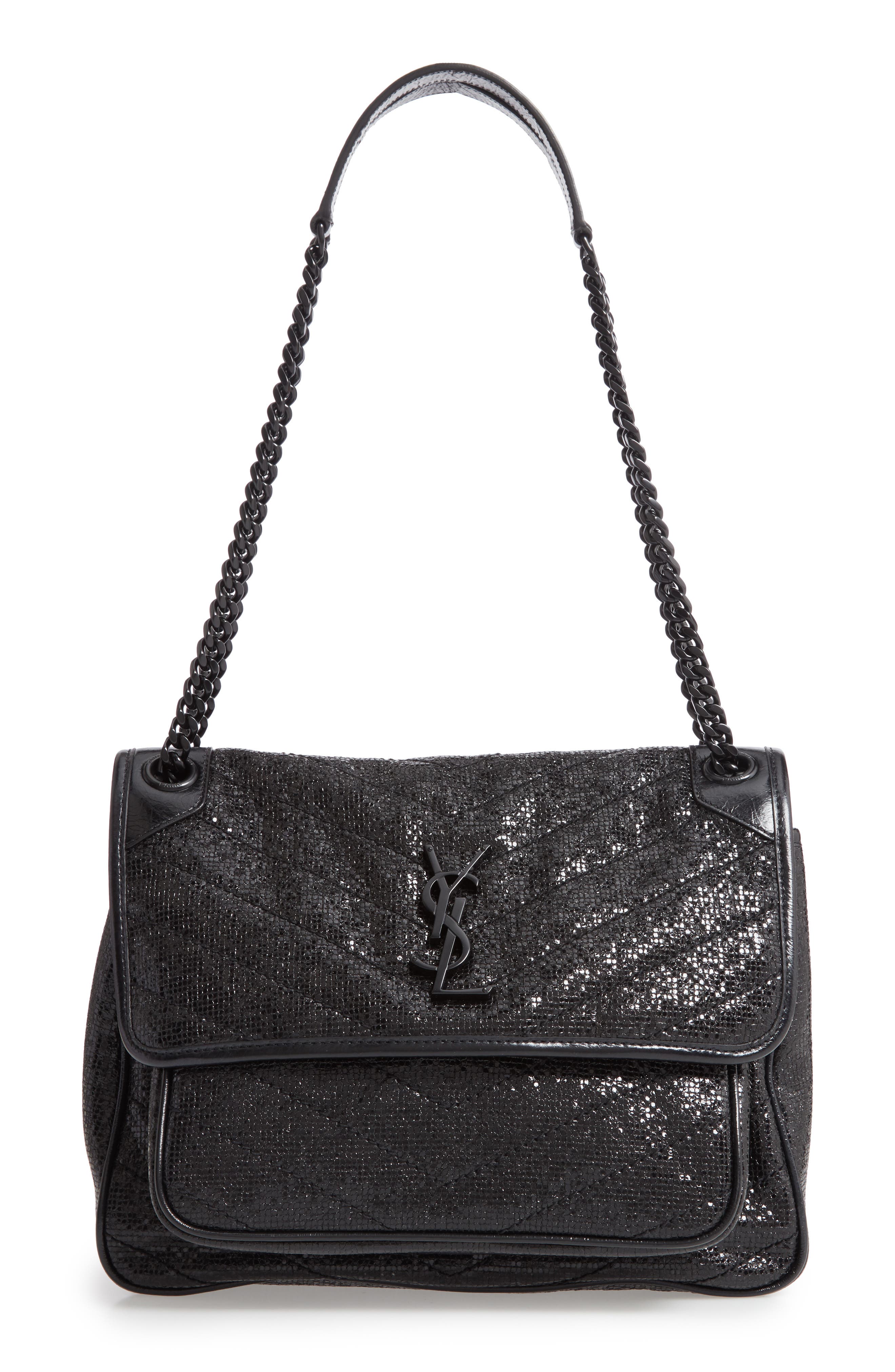 Saint Laurent Medium Niki Textured Leather Shoulder Bag Nordstrom