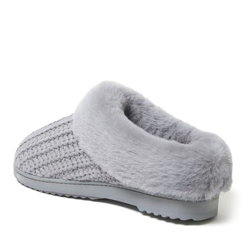 Dearfoams Hannah Festive Knit Clog Slipper In Sleet