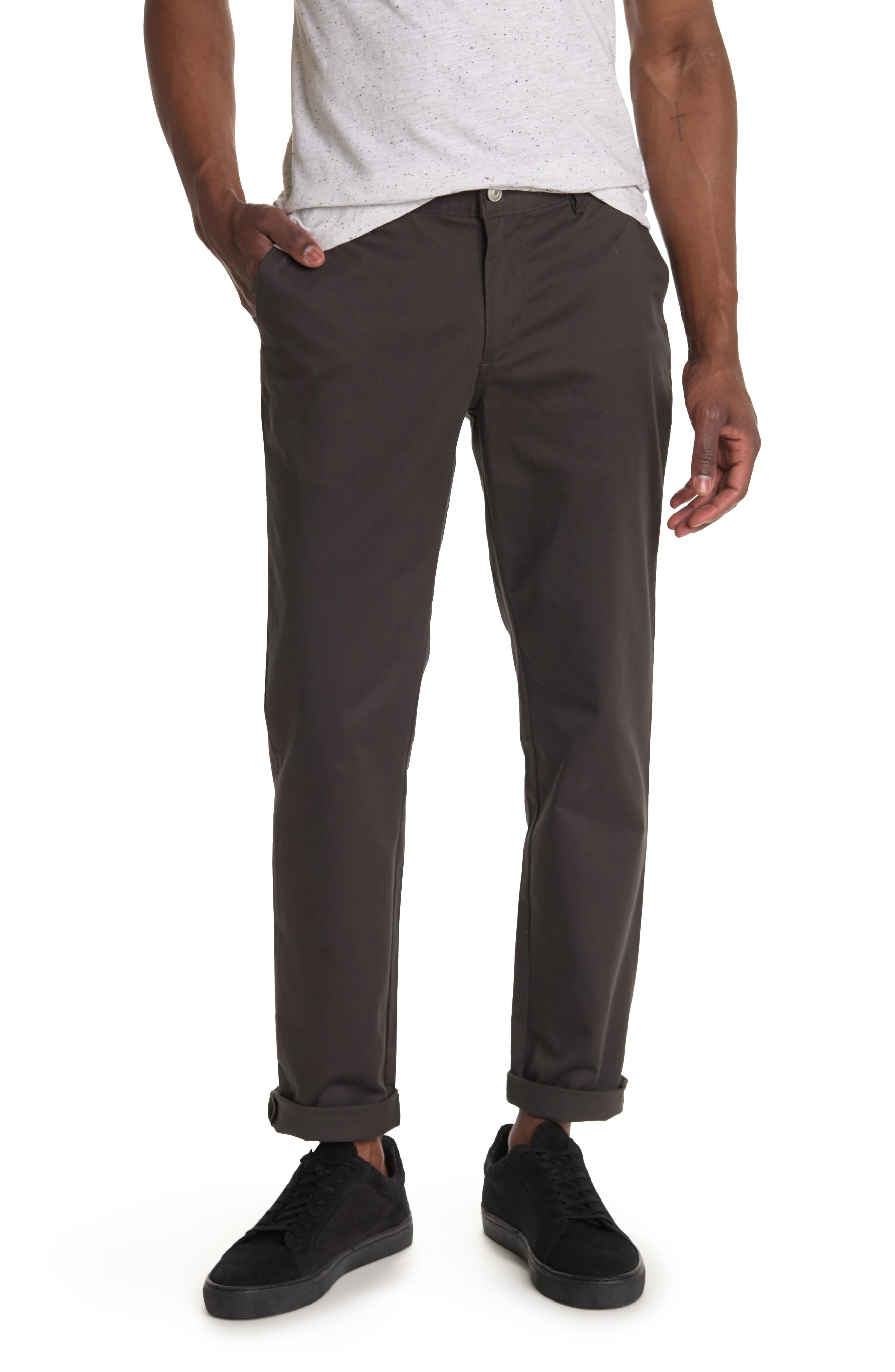 Abound Solid Workwear Chino Pants In Black Raven