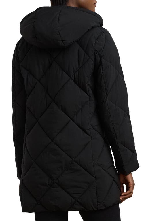 Shop Lauren Ralph Lauren Diamond Quilted Parka In Black