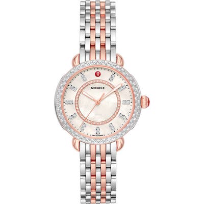 Michele Sidney Classic Diamond Watch Head & Interchangeable Bracelet, 3m