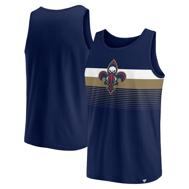 Shop Fanatics Branded Navy New Orleans Pelicans Wild Game Tank Top