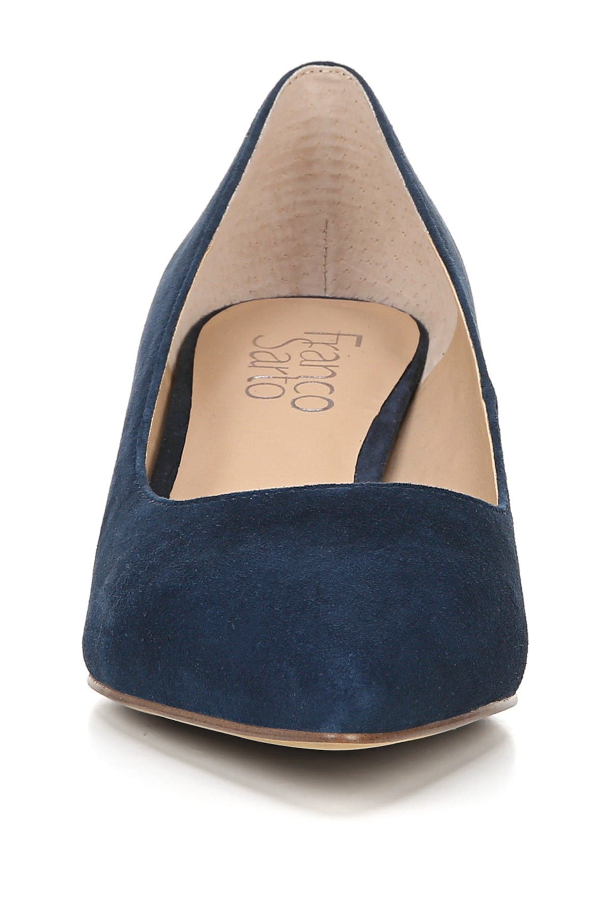franco sarto callan suede block heel pump