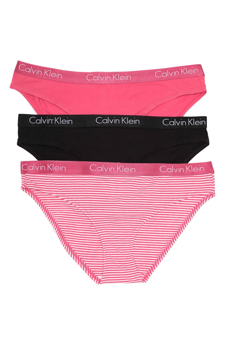 CALVIN Motive Cotton Bikini Panties - Pack of | Nordstromrack