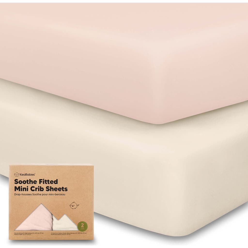 Keababies Soothe Fitted Mini Crib Sheet In Cameo
