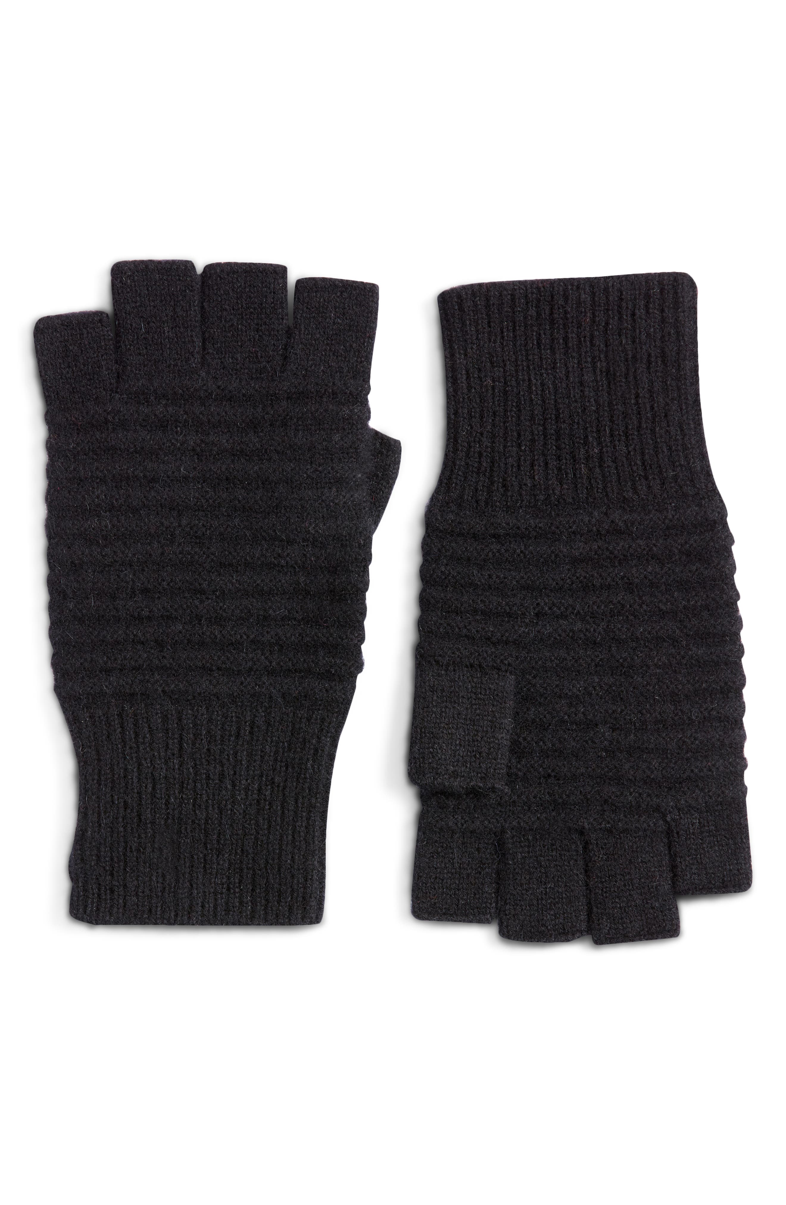 halogen fingerless cashmere gloves