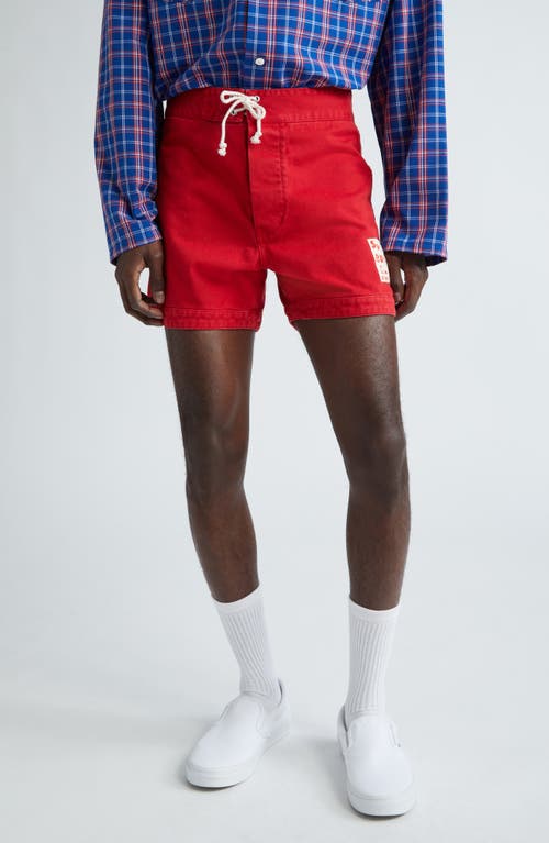 STOCKHOLM SURFBOARD CLUB Cotton Twill Shorts Red at Nordstrom,