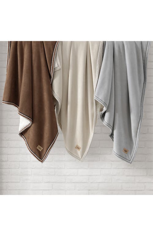 Ugg(r) Kirkwood Braid Trim Throw Blanket In Birch