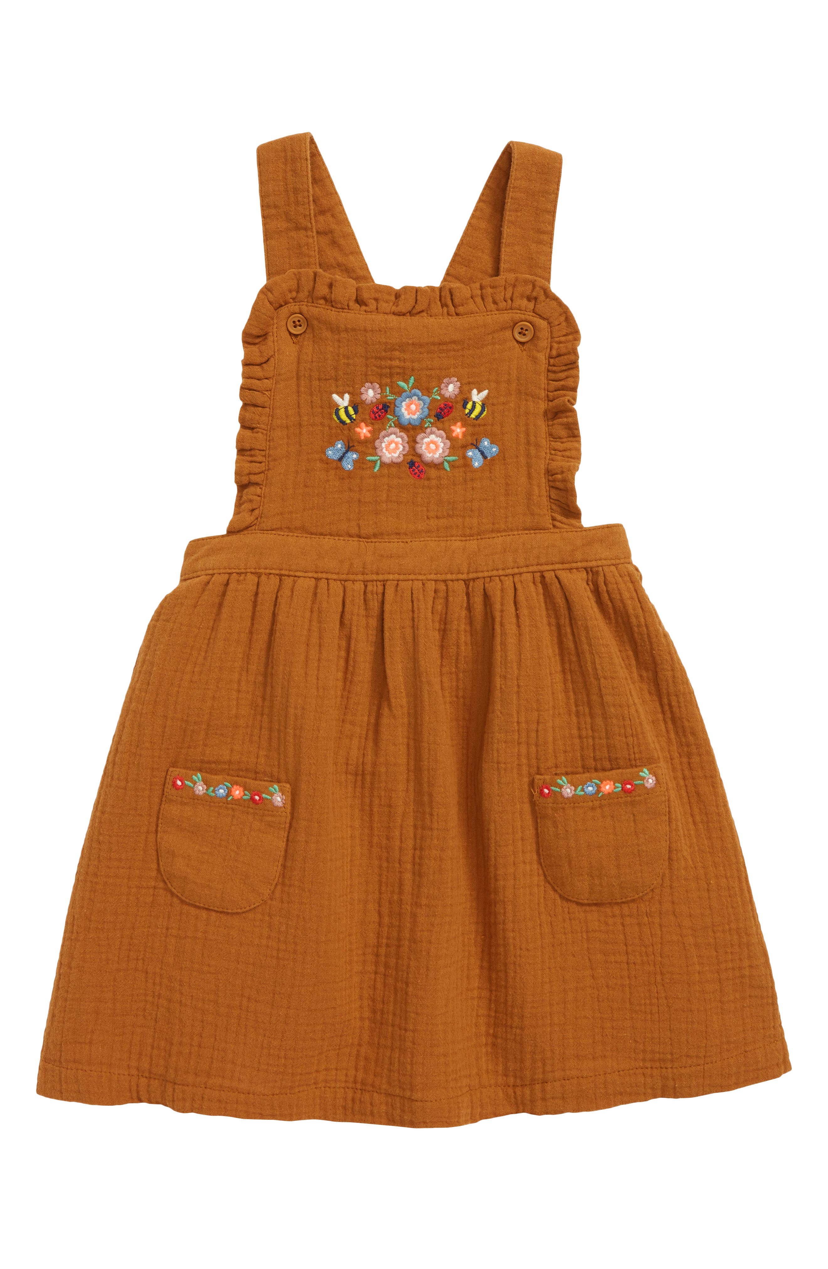 embroidered pinafore