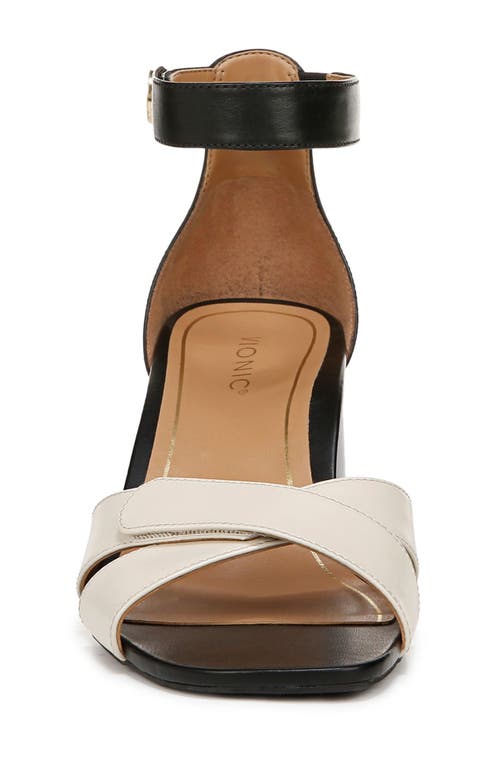 Shop Vionic Salinas Block Heel Sandal In Black/cream