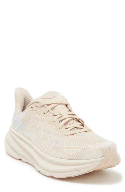 HOKA Clifton 9 Running Shoe in Shifting Sand /Eggnog