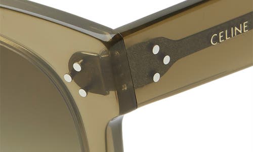 Celine Square Gradient Acetate Sunglasses In Dark Green/gradient Green