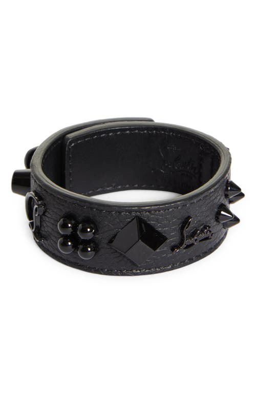 Paloma Loubinthesky Leather Bracelet in Cm53 Black/Black
