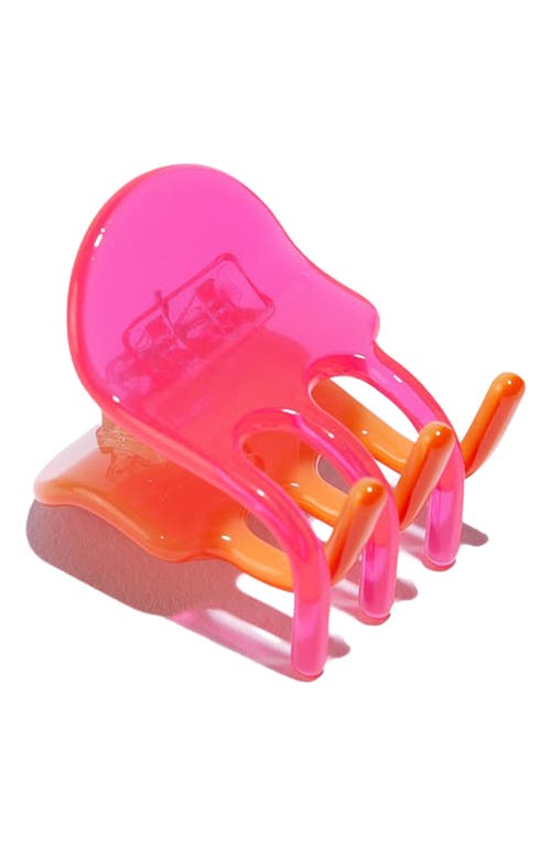 Jester Mini Two-Tone Claw Clip in Pink And Orange