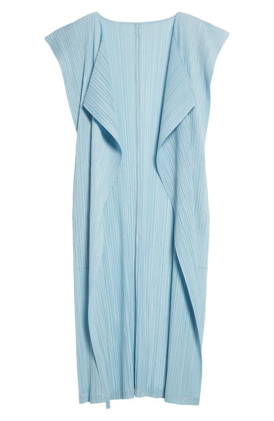 Shop Issey Miyake Monthly Colors March Sleeveless Cardigan In Pale Blue