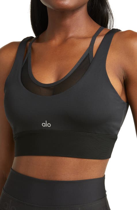 Alo Yoga Women's Airlift Intrigue Bra, Black, X-Small 