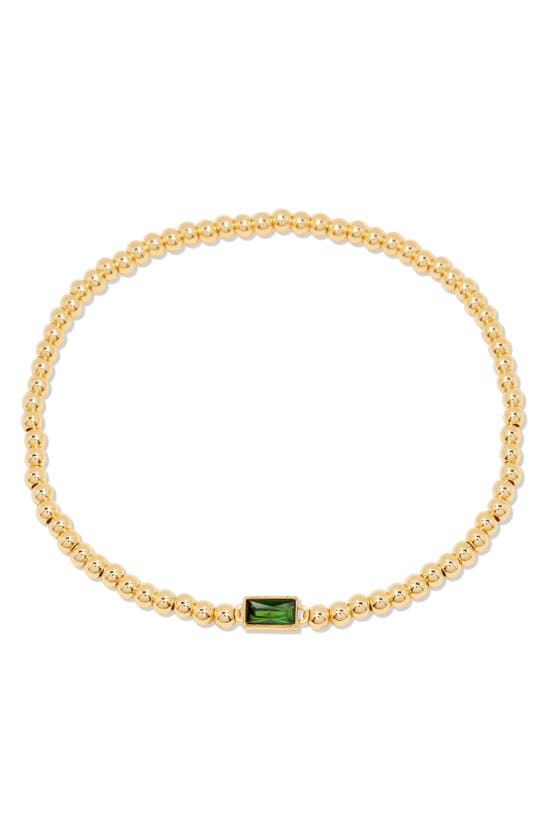 Shop Brook & York Brook And York Kylie Birthstone Beaded Stretch Bracelet In Gold - May