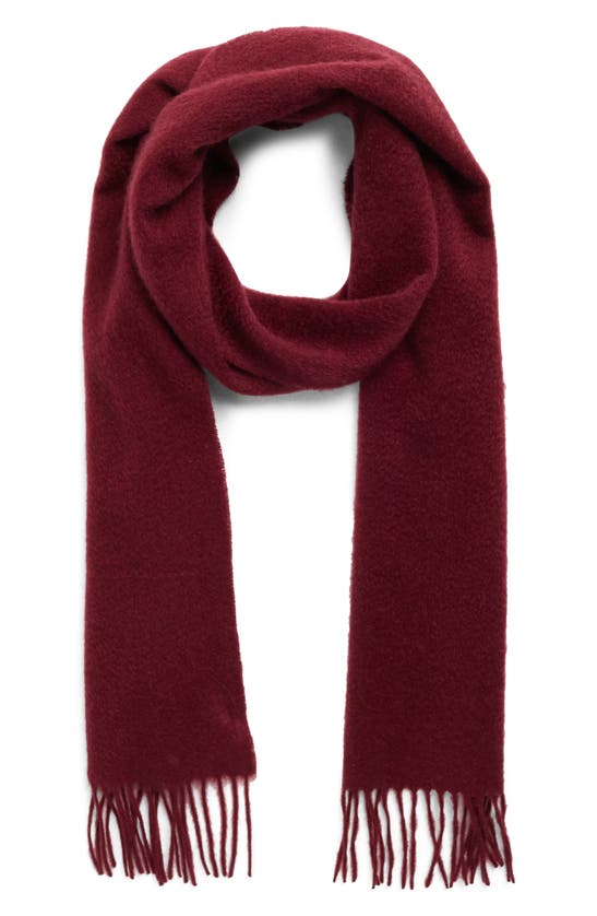 Nordstrom Rack Solid Cashmere Scarf In Burgundy