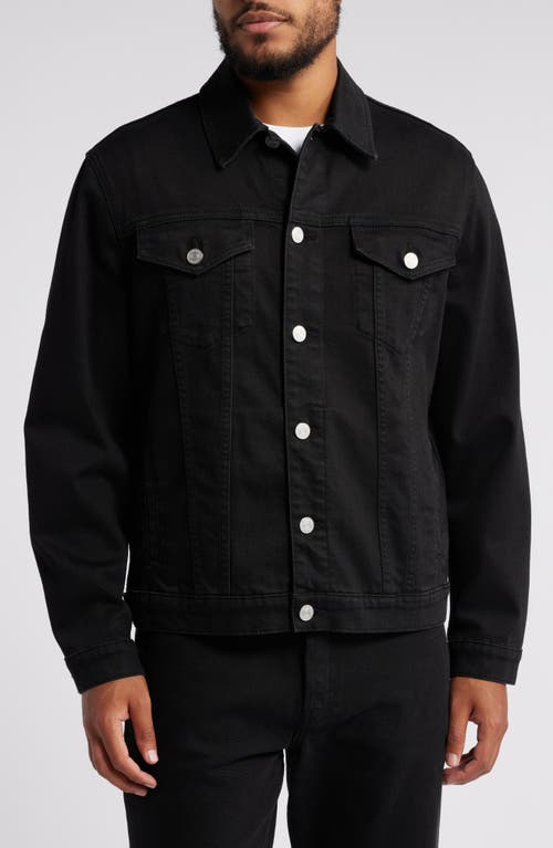 Shop Frame Heritage Denim Trucker Jacket In Noir