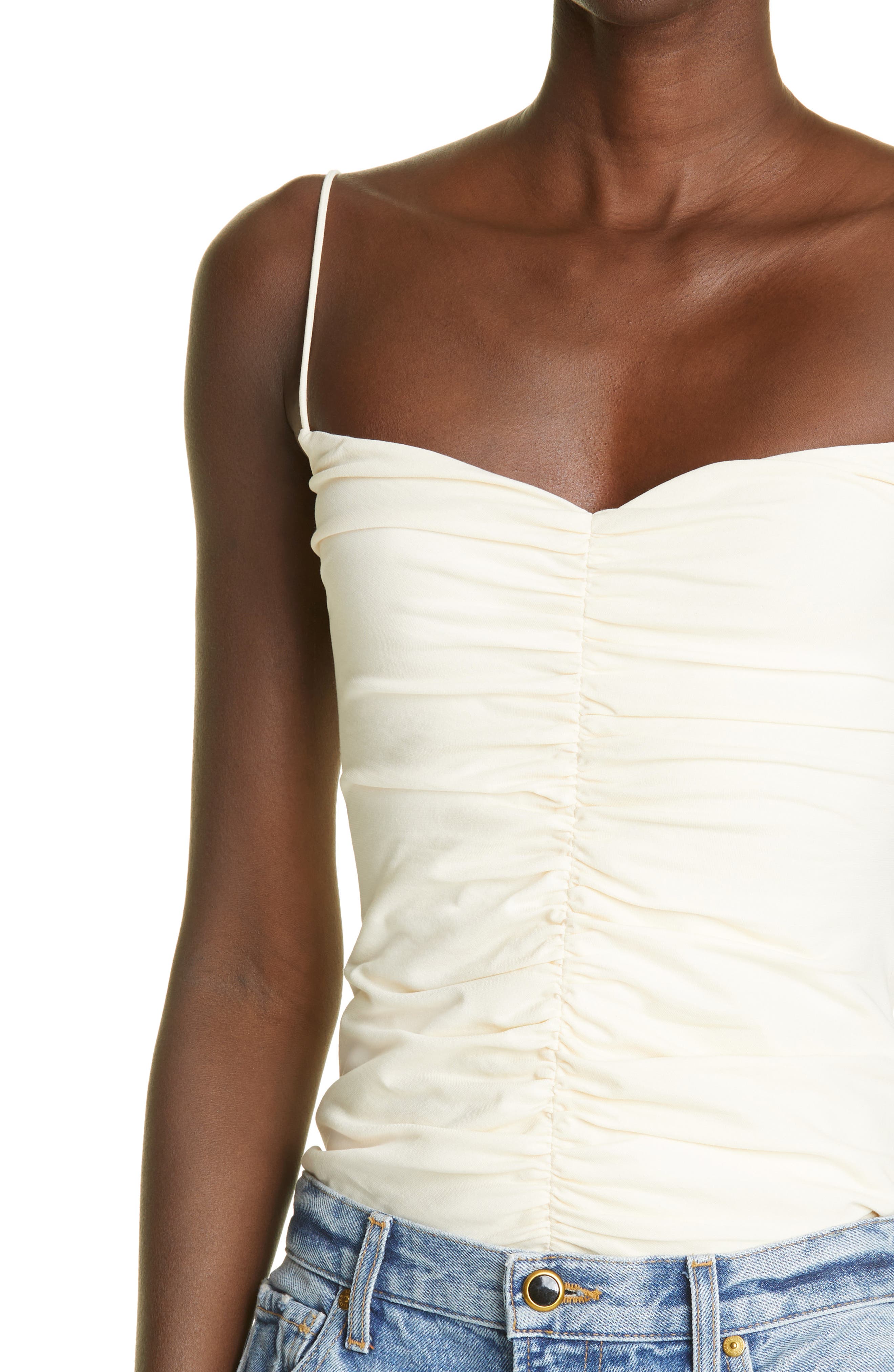 Khaite The Shelly Ruched Stretch Cotton 