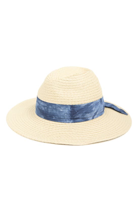 Vince Camuto Tie Band Paper Panama Hat In Blue
