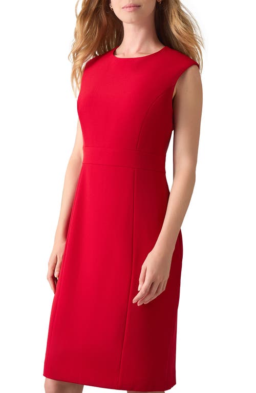 Kasper Cap Sleeve Sheath Dress In Red