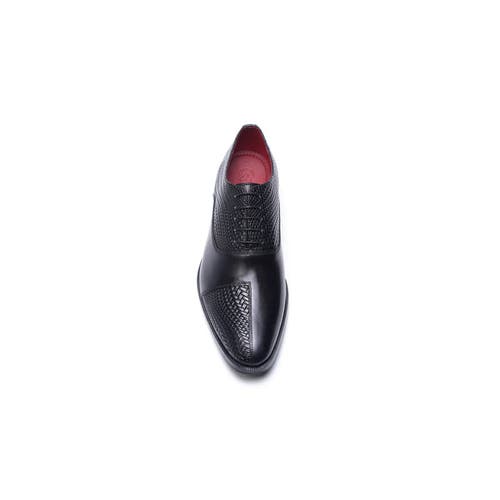 Carlos Santana Arlo Cap-toe Oxford In Black