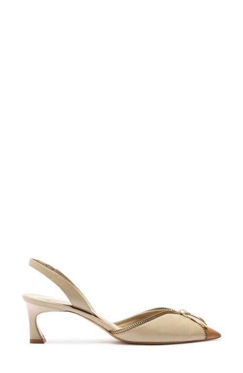 Shop Alexandre Birman Zoe Pointed Toe Slingback Pump In Cameo