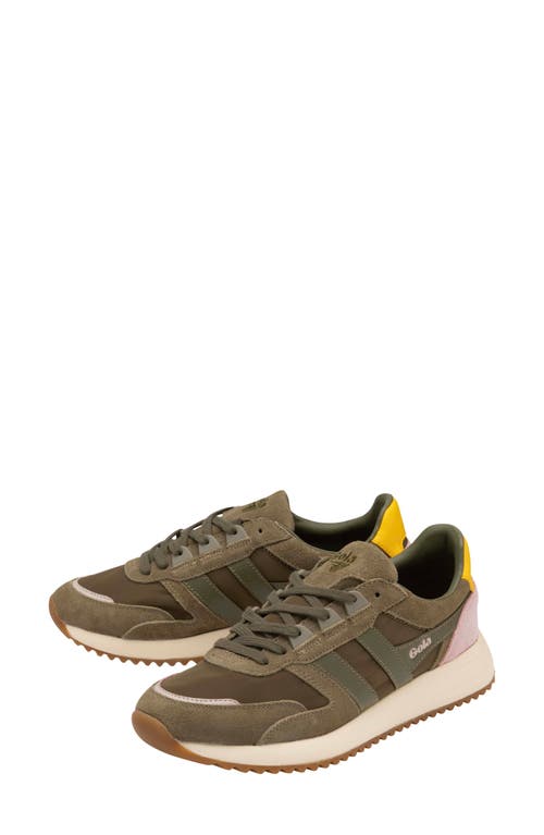 Shop Gola Chicago Sneaker In Khaki/khaki/sun