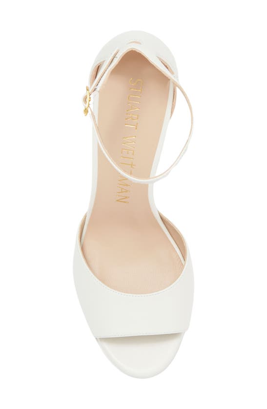 Stuart Weitzman Disco Platform Sandal In White