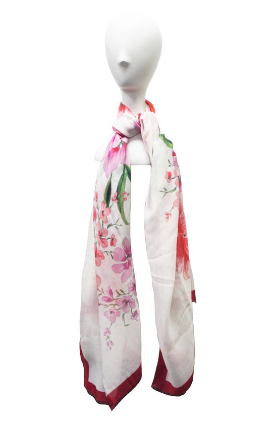 Shop Laundry By Shelli Segal French Bouquet Lightweight Scarf In Granita