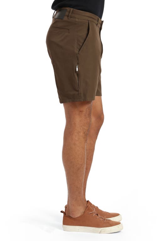 Mavi Jeans Daren Flat Front Stretch Cotton Shorts In Khaki Active