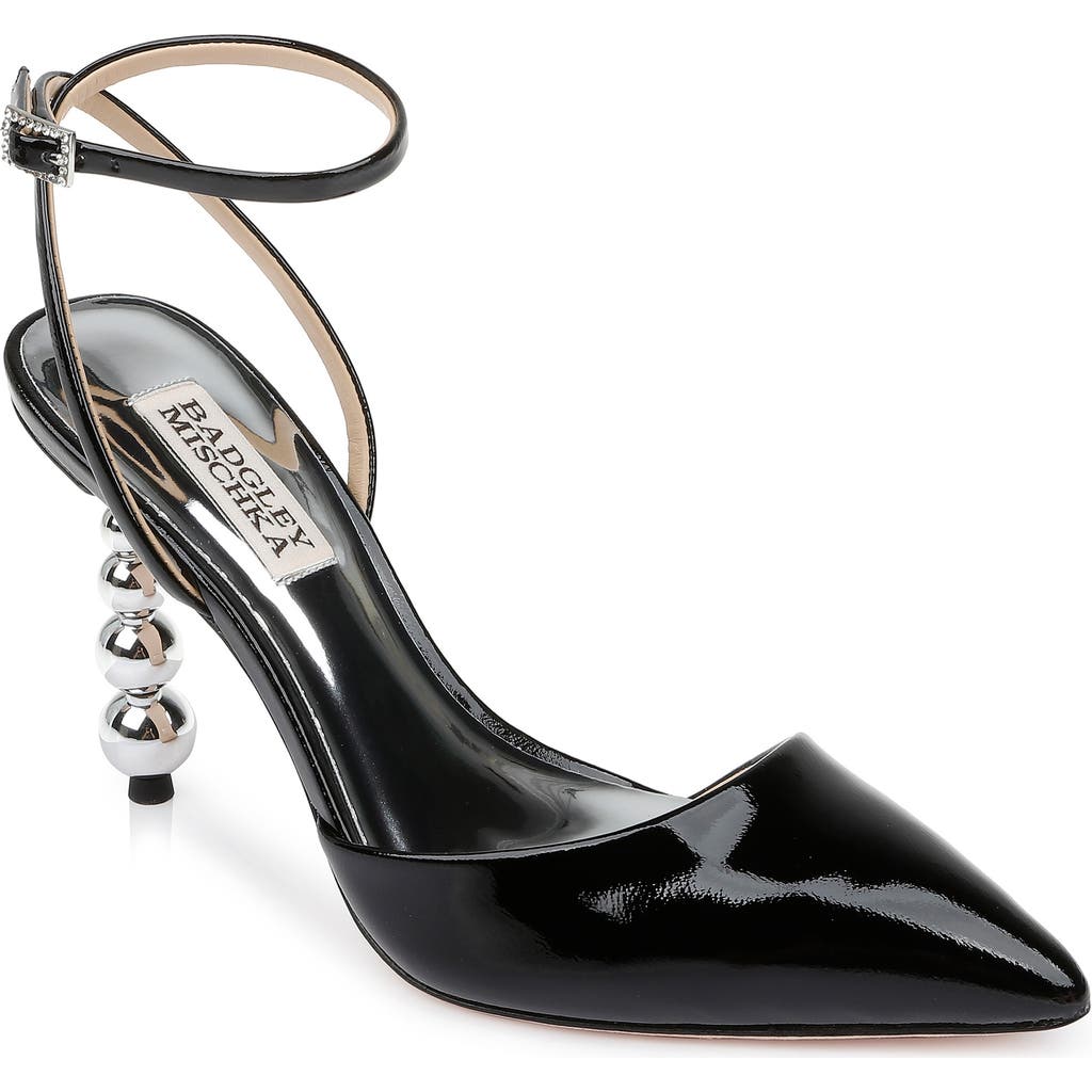 Badgley Mischka Collection Indie Ii Ankle Strap Pointed Toe Pump In Black